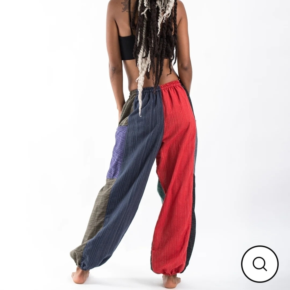 Harem Pantd Multicolor Patchwork Women's One Size… - image 3